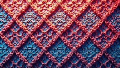 Wall Mural - Geometric lace motif, repeating diamond shapes , design element, lines, repeating