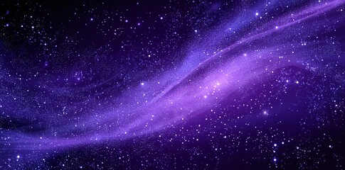 Abstract Purple Galaxy Background with Stars and Nebula for Space Themed Banner and Cosmic Design Concepts