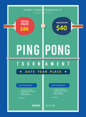 Wall Mural - great attractive table tennis pingpong poster banner design for any media