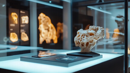 Wall Mural - a futuristic 3d scanning system, museum with scanner capturing detailed 3d models of artifacts, art-