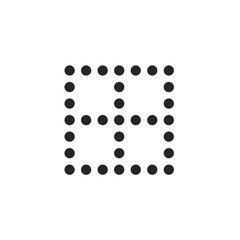 squareshape dotted split 2x2 icon