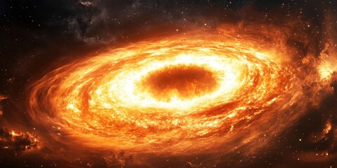 Wall Mural - Galaxy Swirl Space Nebula. Fiery Celestial Cosmic Phenomenon Discovery