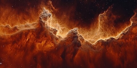 Wall Mural - Ethereal Nebula Clouds. Galactic Formation and Cosmic Dust in Deep Space Exploration
