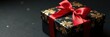 © Prayad - satin ribbon wrapped around a velvet black box with gold foil and intricate floral patterns , luxury, ribbon, gold