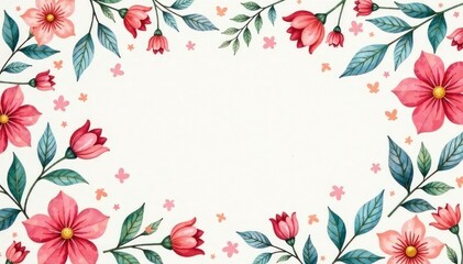 Wall Mural - Delicate watercolor paisley floral pattern; soft pastel hues, background, spring