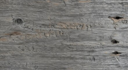 Poster - Weathered wood texture with nails showing aged wooden surface
