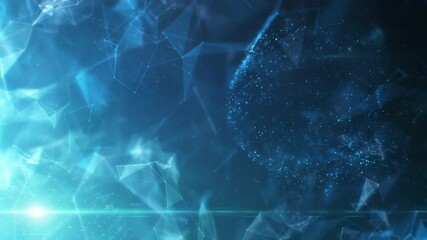 Wall Mural - Abstract Plexus Particles Background Loop