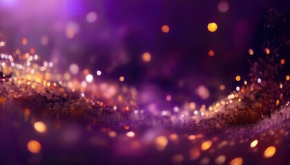 Poster - purple festive bokeh wave with glowing lights on textured velvet fabric for luxury christmas or new year celebration design

