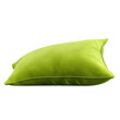 © Chanwit - Soft green pillow with plush texture placed on a neutral background creating a cozy and comfortable atmosphere in home isolated on transparent background..