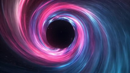 Wall Mural - abstract swirling vortex of vibrant colors creating a cosmic tunnel effect with hints of stars and l
