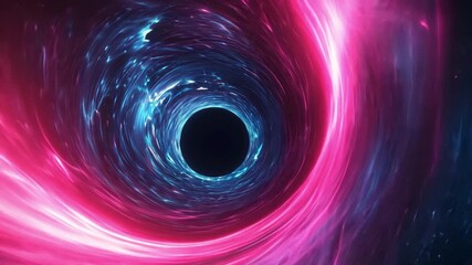 Wall Mural - vibrant abstract cosmic tunnel with swirling colors in deep space, mystical vortex of light and ener