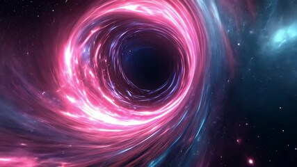 Wall Mural - stunning galactic swirl of pink and blue energy in a cosmic vortex representing time and space trave