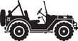 © Hayat Khan - Classic Military Jeep Silhouette, Perfect for Branding or Design