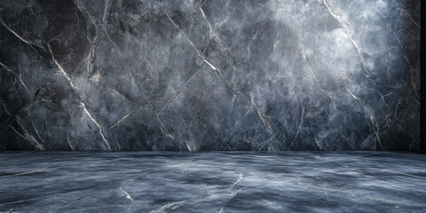 Wall Mural - Dark blue background with a white star in the middle. The star is surrounded by a lot of white dots