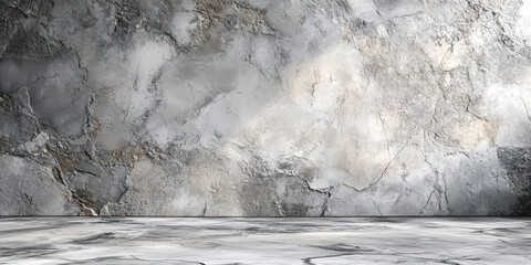 Wall Mural - wall with a grey and white paint job and a few spots of color. the wall is empty and has a lot of te