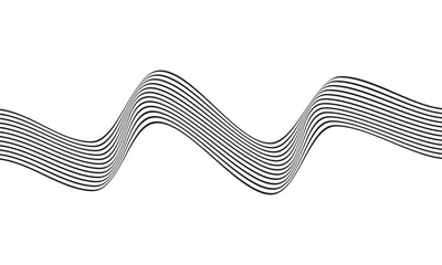 Poster - abstract black wave line design can be used background, banner, poster.