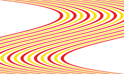 Fototapete - abstract geometric red yellow flag line pattern art can be used background, banner, poster.