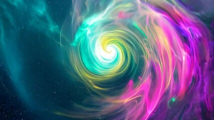Wall Mural - vibrant cosmic vortex: dive into a mesmerizing display of swirling nebulae, a radiant swirl of color