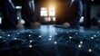 © MAY - Global Business executives discussing global trade in a high tech conference room.