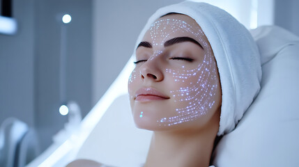Wall Mural - an ai powered system optimizing personalized skincare by analyzing real time facial data and skin co