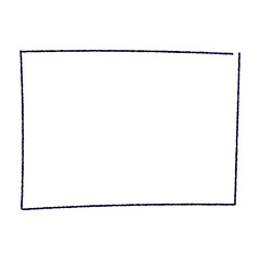 Wall Mural - hand drawn rectangular frame with rough brush strokes, sketchy pencil and marker border, scribbled s