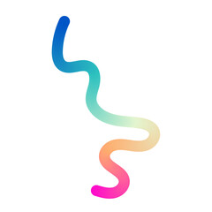 Wall Mural - abstract wavy gradient lines with fluid ribbon shapes, colorful 3d pattern, geometric and organic de