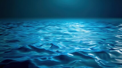 Wall Mural - A dark blue ocean with a few waves