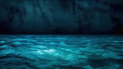 Wall Mural - A dark blue ocean with a few waves