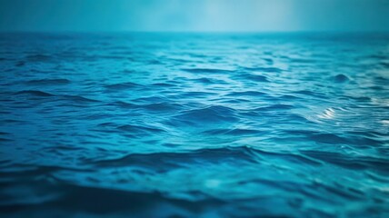 Wall Mural - A dark blue ocean with a few waves