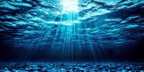 Wall Mural - A dark blue ocean with a few waves