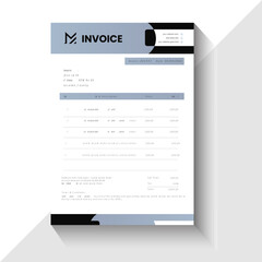  Modern & Clean Invoice Layout template design