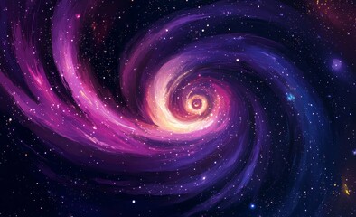 Wall Mural - vibrant galaxy spiral with swirling stars in deep space