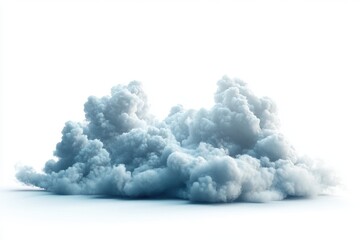 Poster - Fluffy white clouds softly scattered across a bright blue sky during midday creating a serene and tranquil ambiance in nature