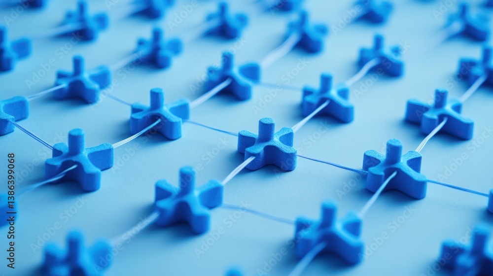 Abstract network of interconnected nodes