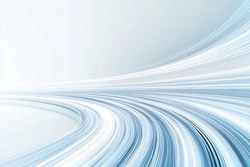Poster - Abstract light blue background with smooth flowing lines representing speed and motion : Generative AI