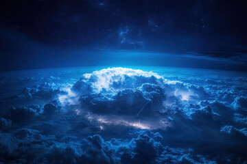 Wall Mural - The sky is filled with clouds and stars