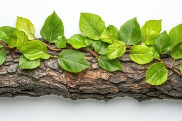 Aufkleber - Various shades of green and brown leaves arranged in a layered pattern on a textured surface, showcasing nature's beauty and diversity during daylight hours