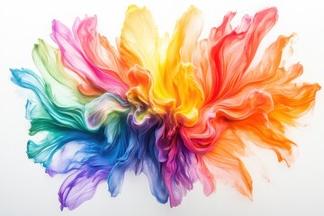 Leinwandbilder - Colorful abstract swirl blending warm and cool tones creating a vibrant vortex of energy and movement in an artistic display