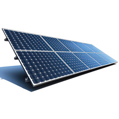 Solar panel array clean energy renewable power sustainable technology isolated on transparent background