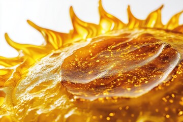Fototapete - Bright sun-shaped decoration with sparkling golden details in a creative display showcasing artistic craftsmanship