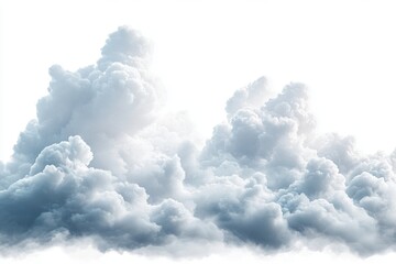 Aufkleber - Soft gray clouds fill the sky offering a peaceful and serene atmosphere during a calm day in nature with bright sunlight shining through