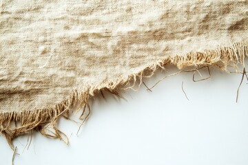 Fototapete - Crinkled natural paper sheets displayed on a smooth white surface, highlighting texture and contrast in minimalist design