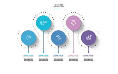 Wall Mural - business data visualization. timeline infographic icons designed for abstract background template