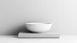 © bambang - Minimalist white bowl on a concrete pedestal