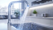 © ColleAno - A smart water filtration system, kitchen with filtration system purifying water, Home-tech style