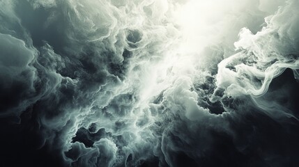 Wall Mural - Abstract background with flowing white and grey clouds
