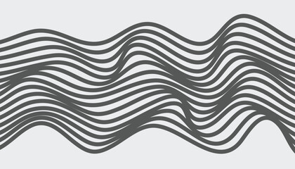 Elegant dual wave flow design using white contour lines on black backdrop