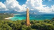 © smartcat - Scenic Coastal Landscape with Ancient Obelisk at Bay of Alcudia in Majorca Spain