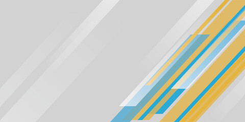 Wall Mural - abstract banner background. modern blue and yellow geometric diagonal shapes design. futuristic grap
