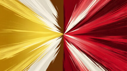 Wall Mural - a vibrantly colored image that blends together at the center. the composition is divided into two pa